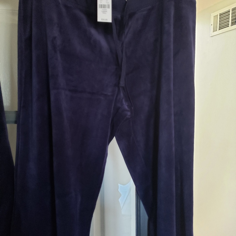 New York and Company-TALL VELOUR STRAIGHT-LEG PANT